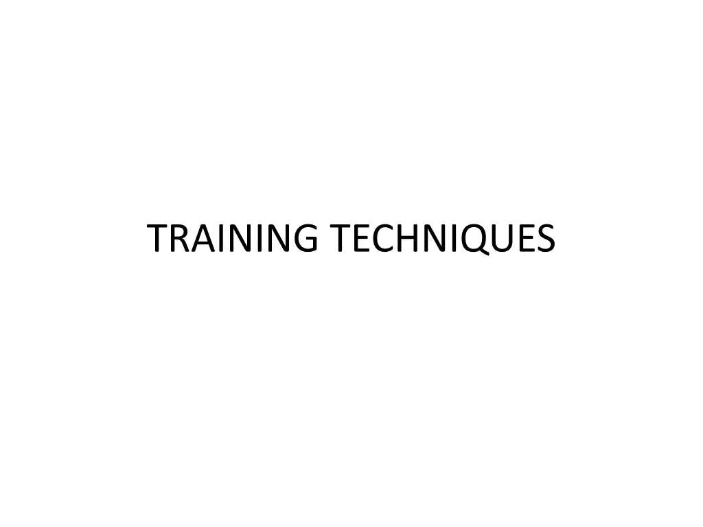 training techniques