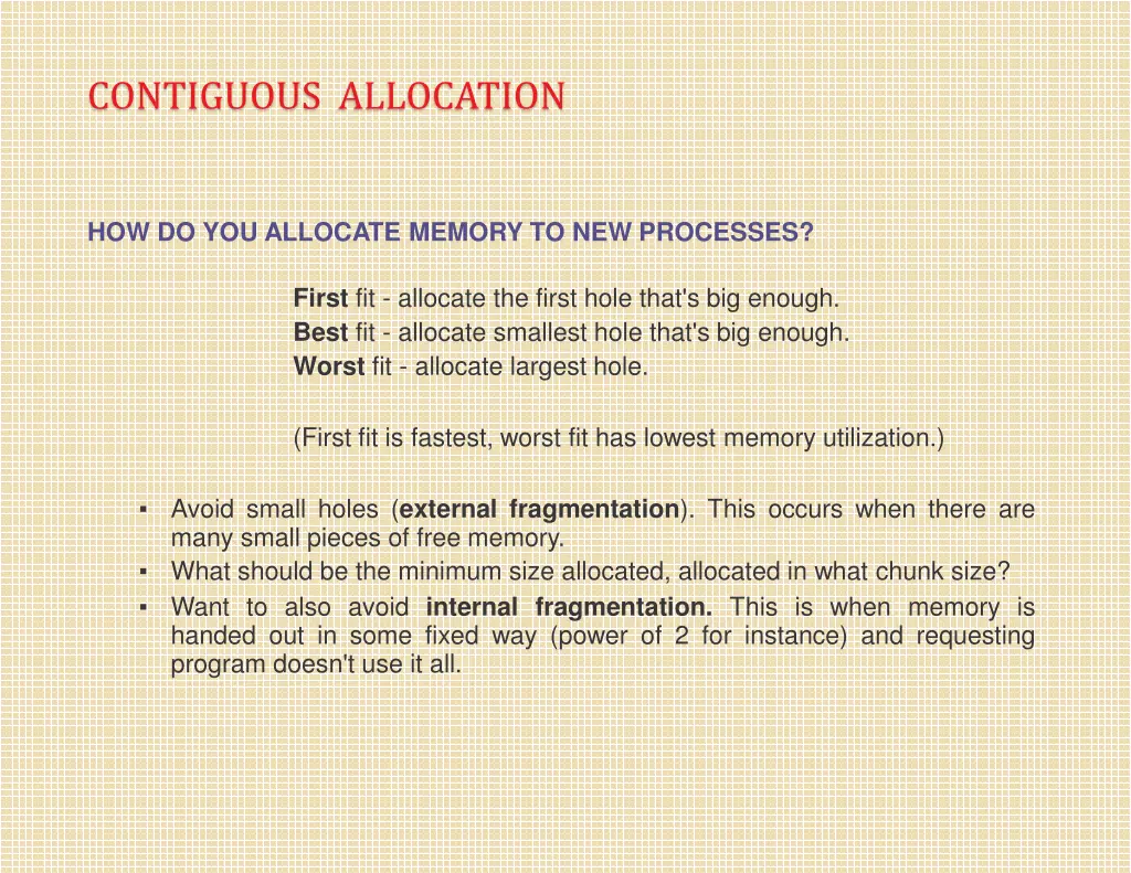 contiguous allocation 2