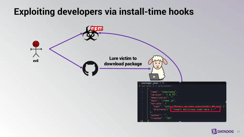 exploiting developers via install time hooks