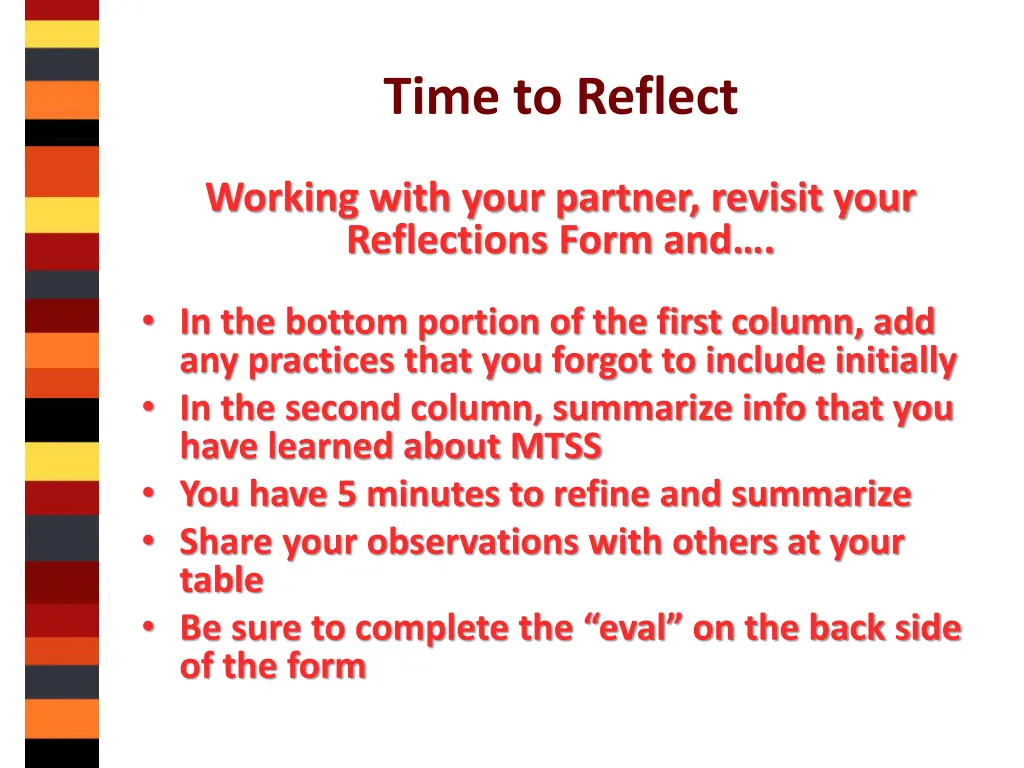time to reflect 1