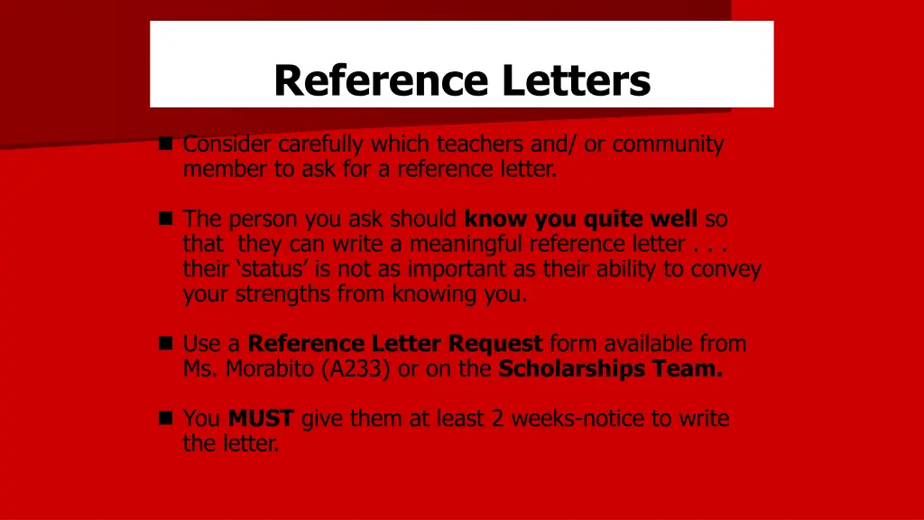 reference letters