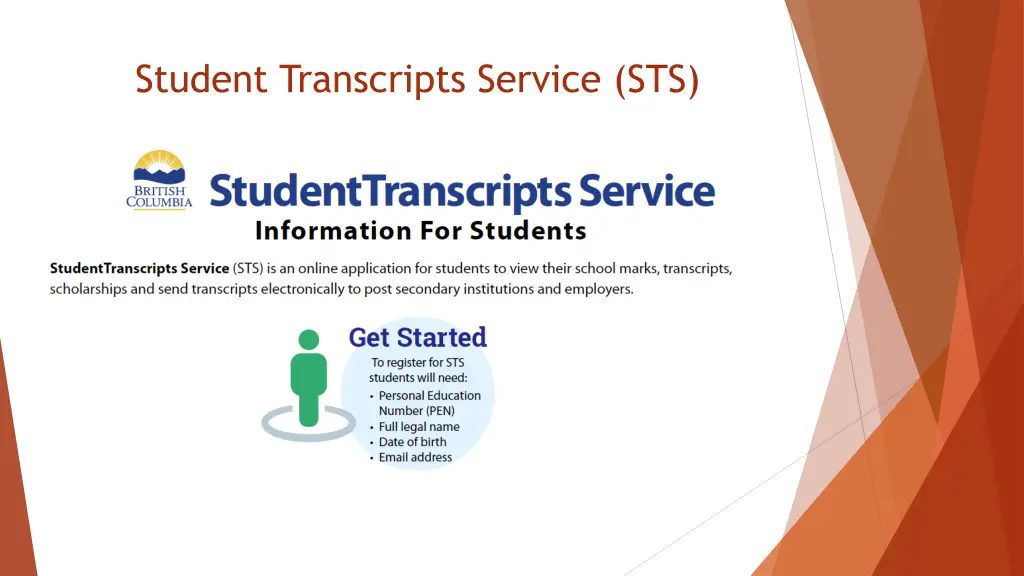 student transcripts service sts