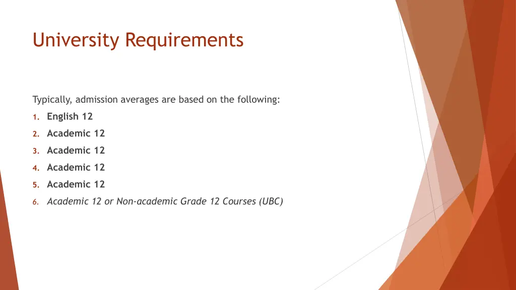 university requirements