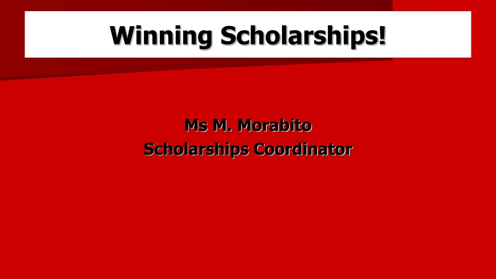 winning scholarships