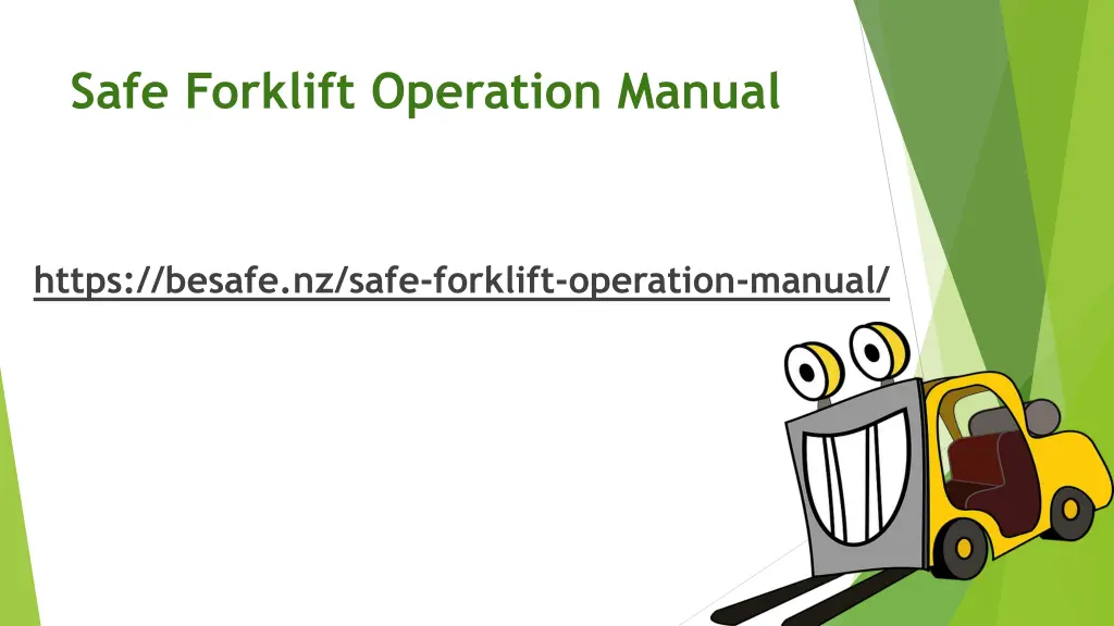 safe forklift operation manual
