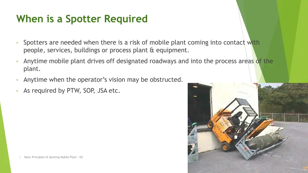 when is a spotter required