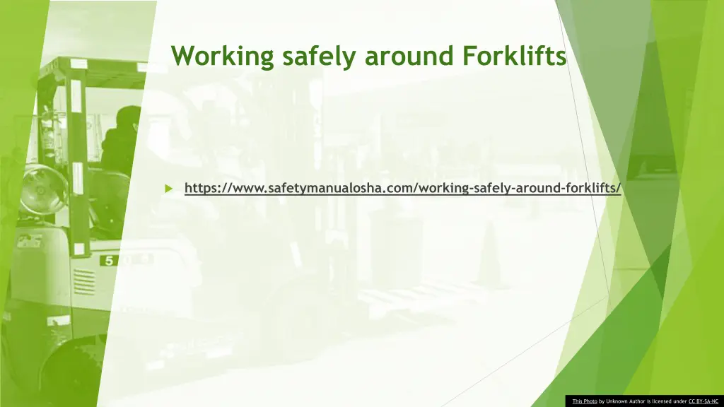 working safely around forklifts