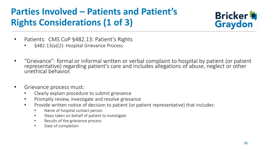 parties involved patients and patient s rights