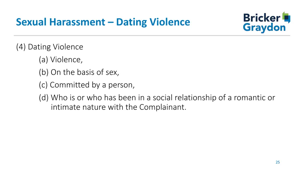 sexual harassment dating violence