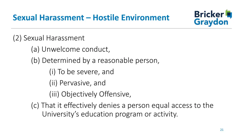 sexual harassment hostile environment