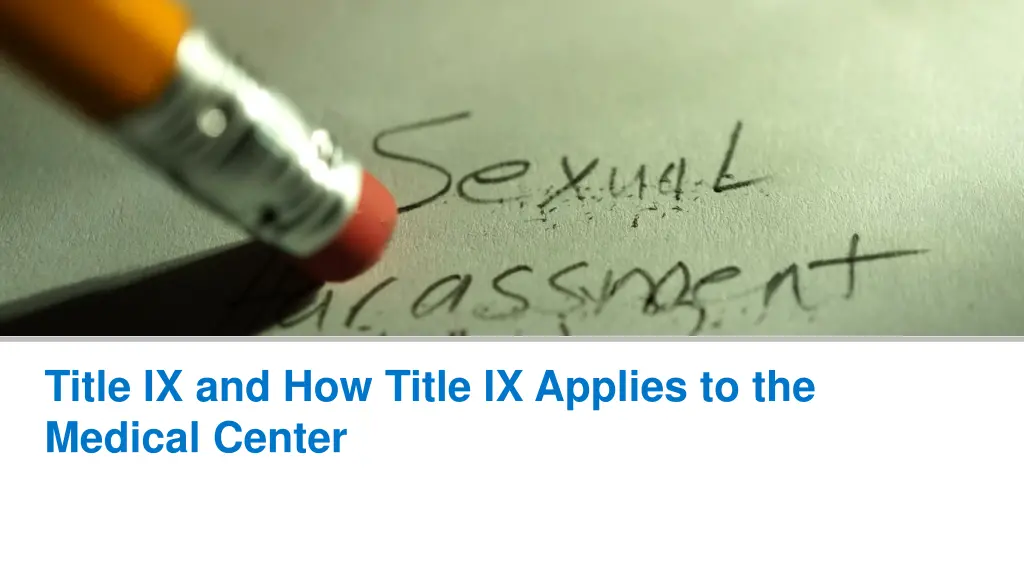 title ix and how title ix applies to the medical