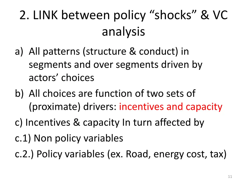 2 link between policy shocks vc analysis