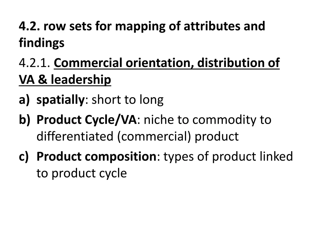 4 2 row sets for mapping of attributes
