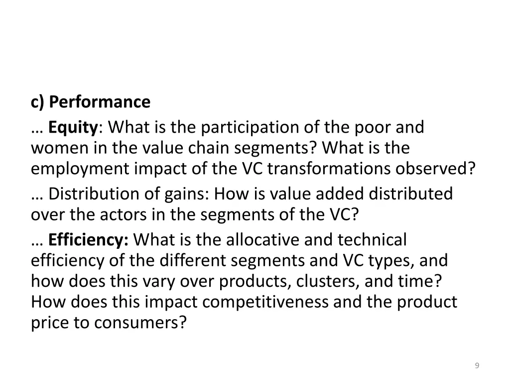 c performance equity what is the participation