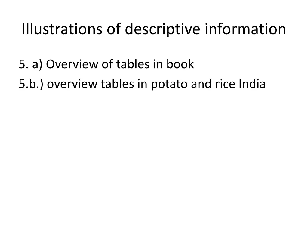illustrations of descriptive information