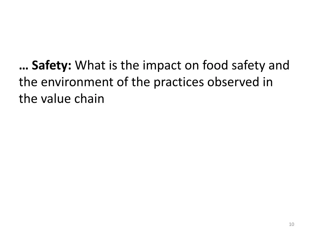 safety what is the impact on food safety