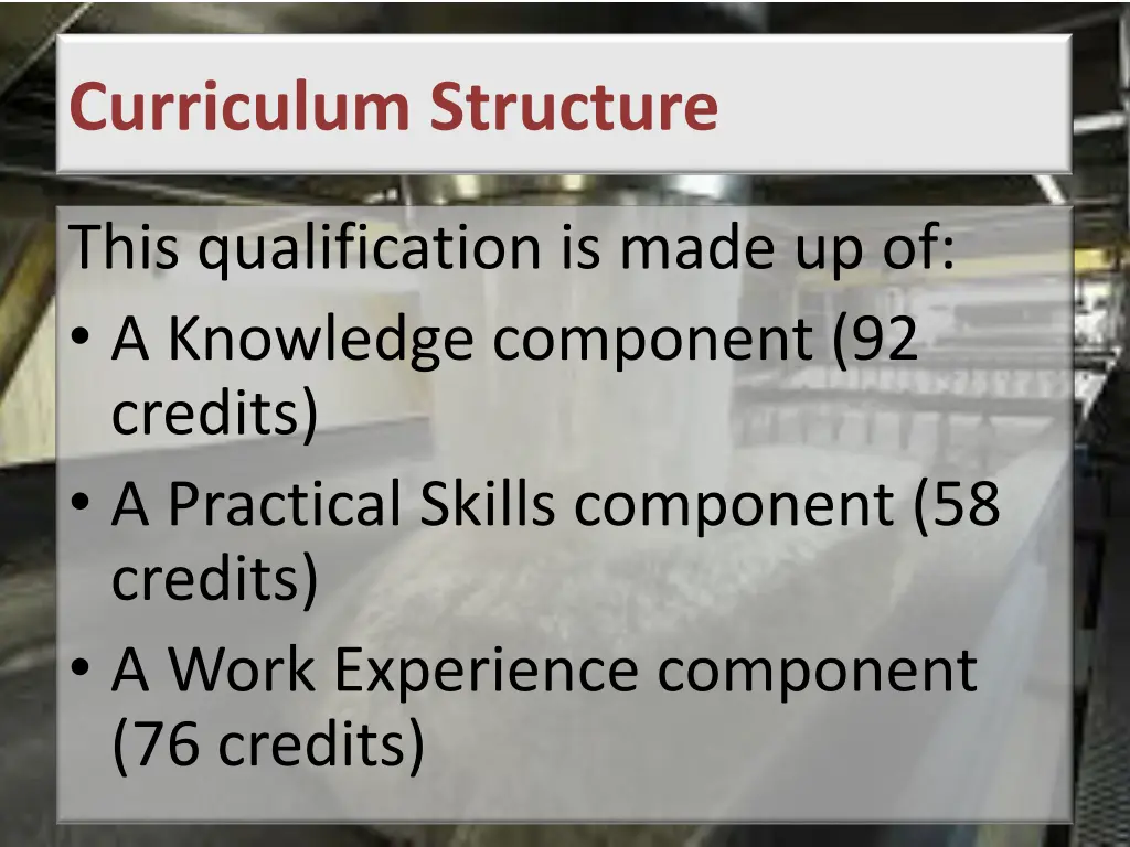curriculum structure