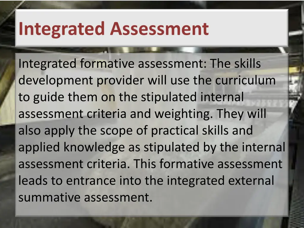 integrated assessment
