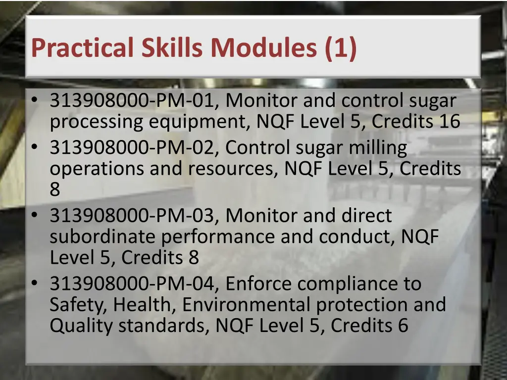 practical skills modules 1