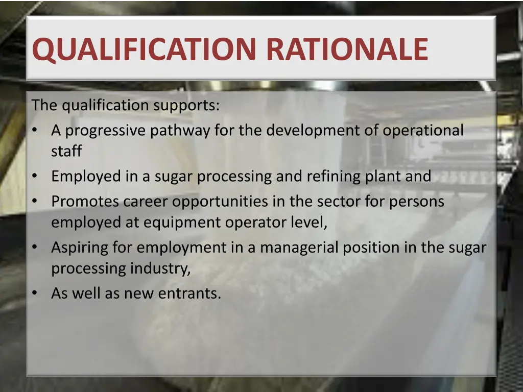 qualification rationale 1