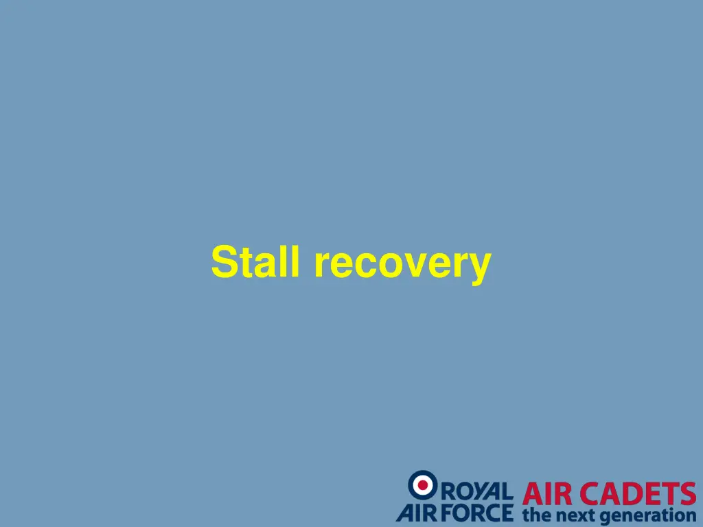 stall recovery