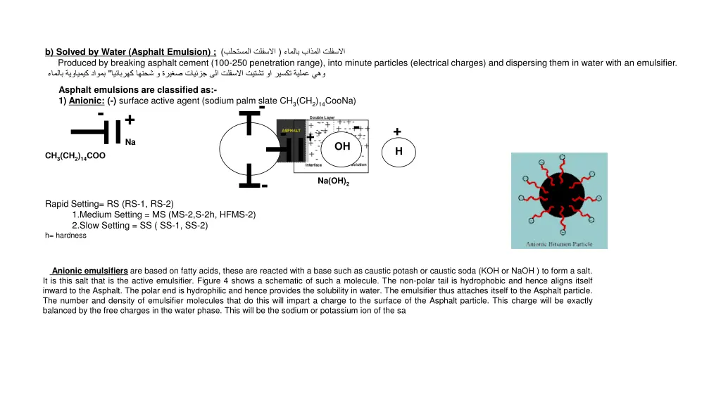 b solved by water asphalt emulsion produced