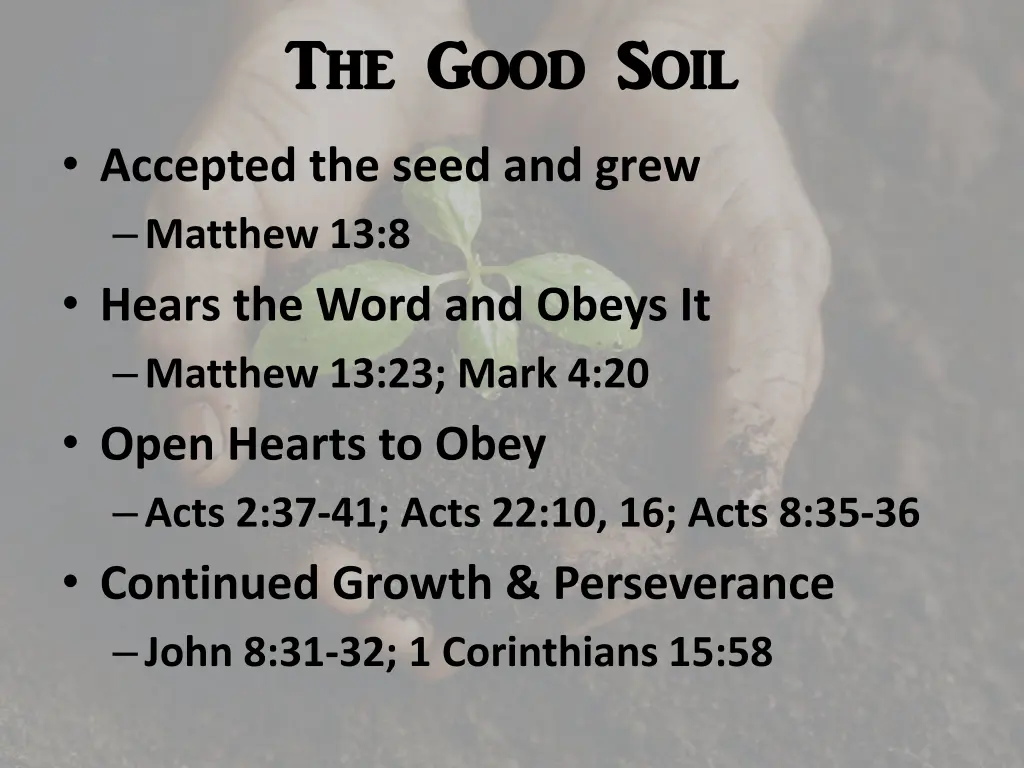 the good soil the good soil