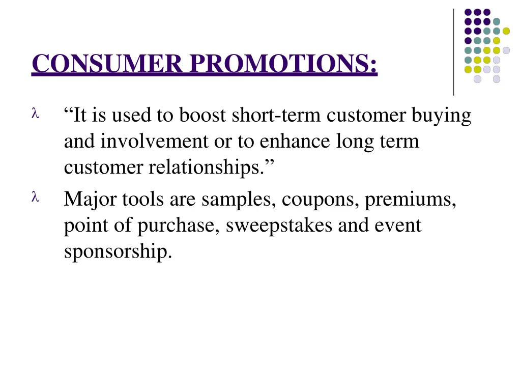 consumer promotions