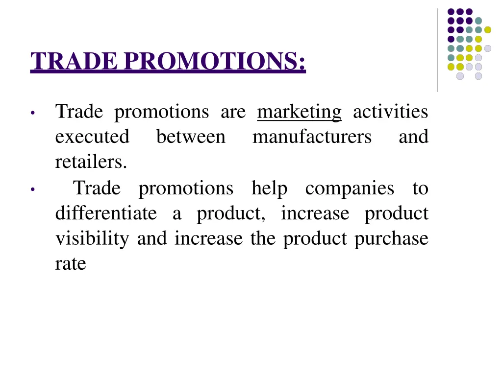 trade promotions