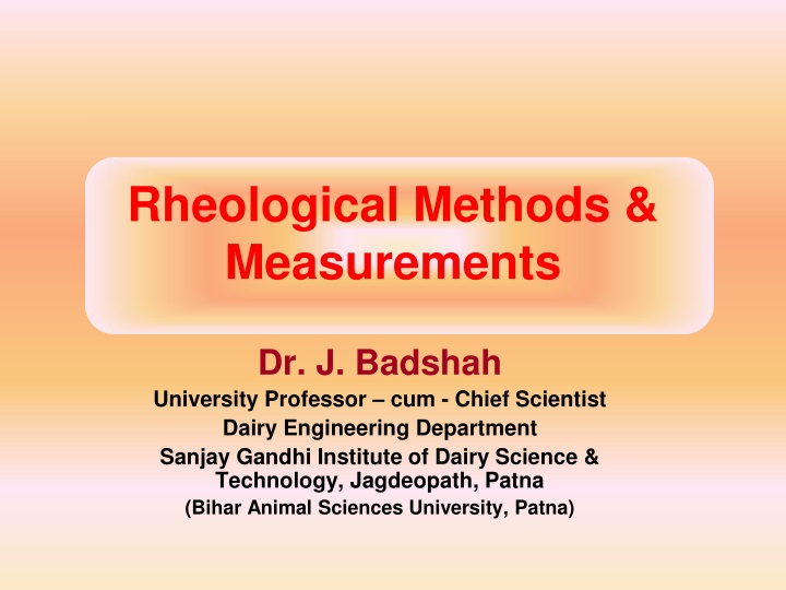 rheological methods measurements