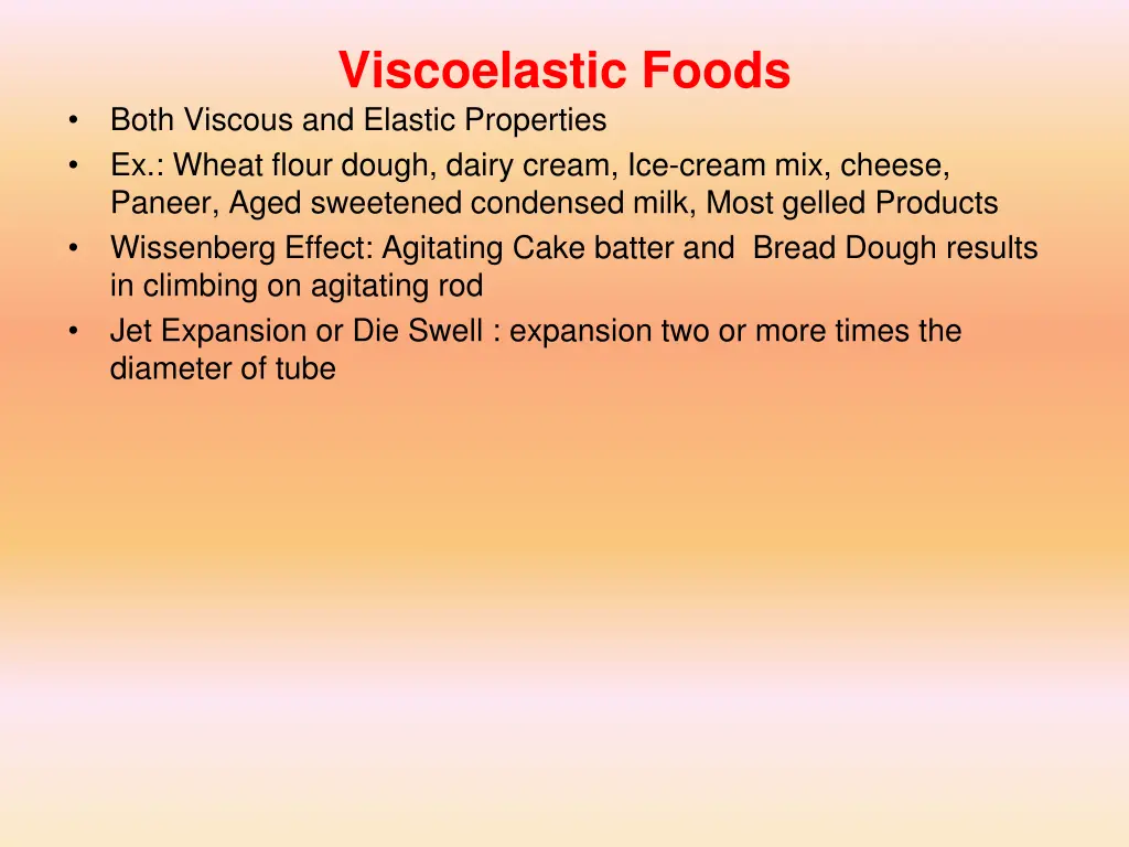 viscoelastic foods