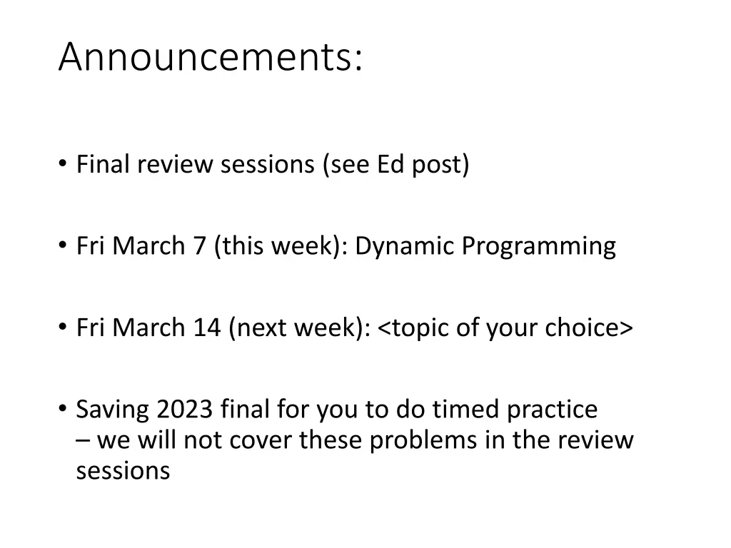 announcements 1
