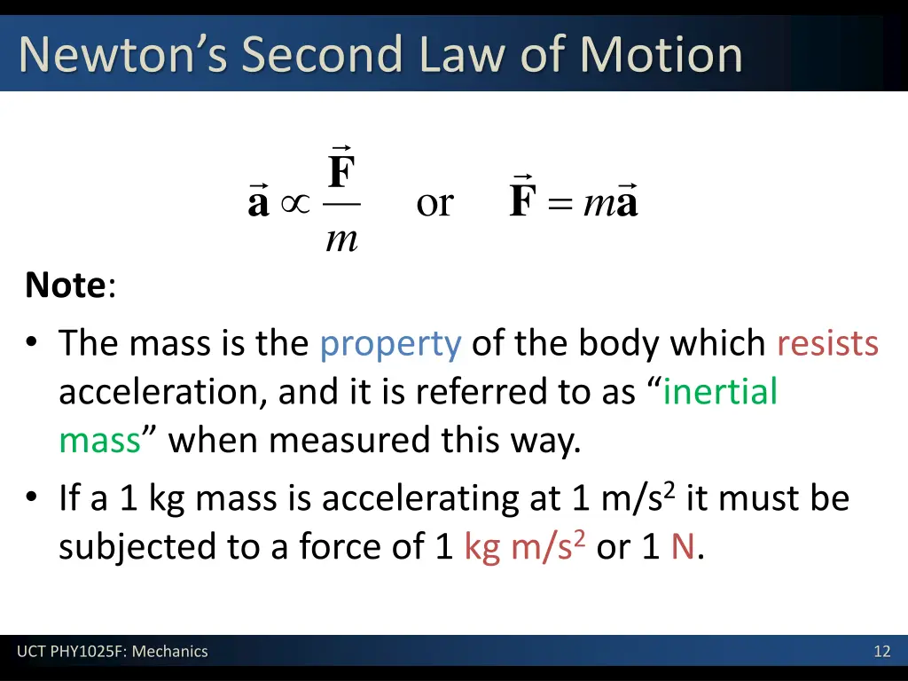 newton s second law of motion 1