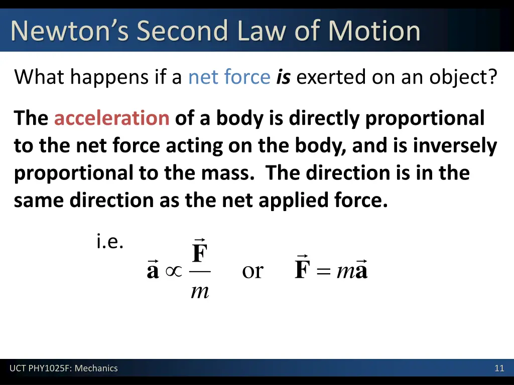 newton s second law of motion