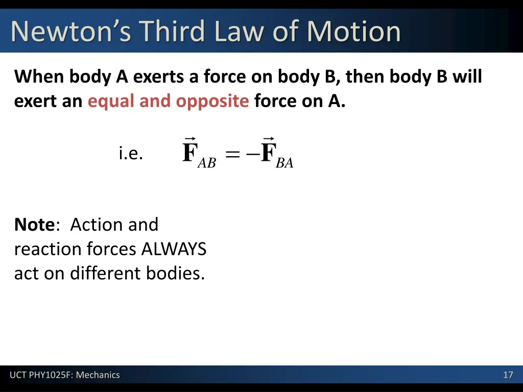 newton s third law of motion