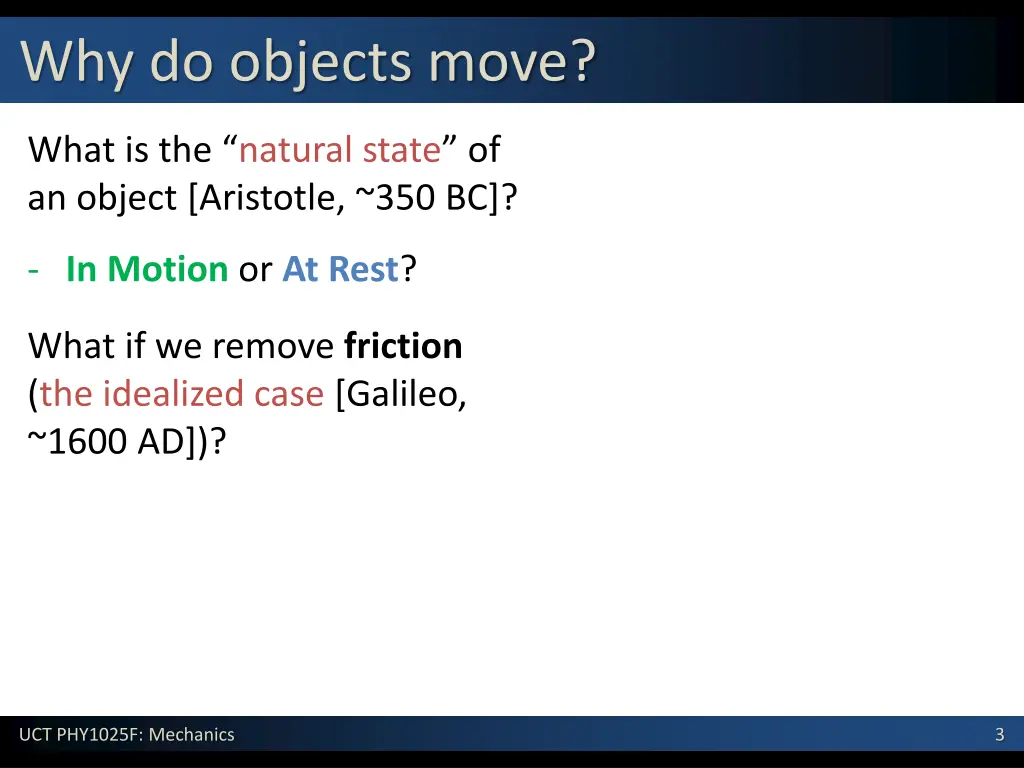 why do objects move