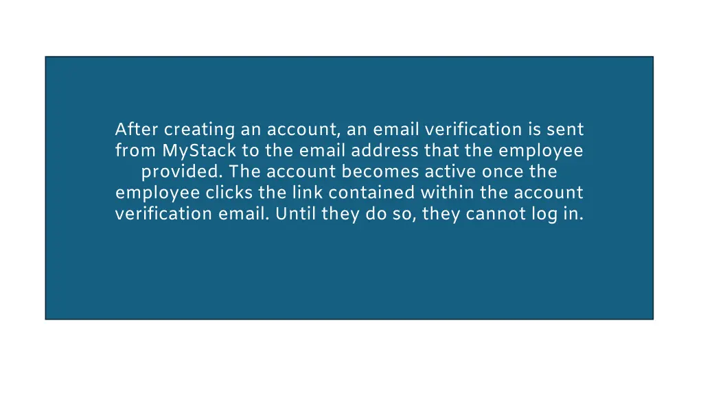 after creating an account an email verification