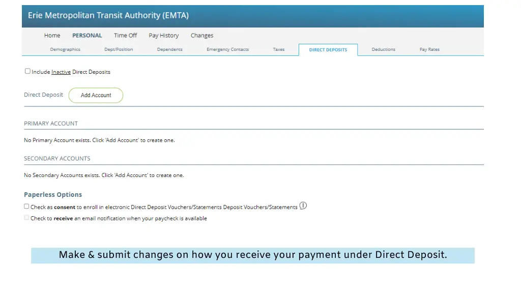 make submit changes on how you receive your