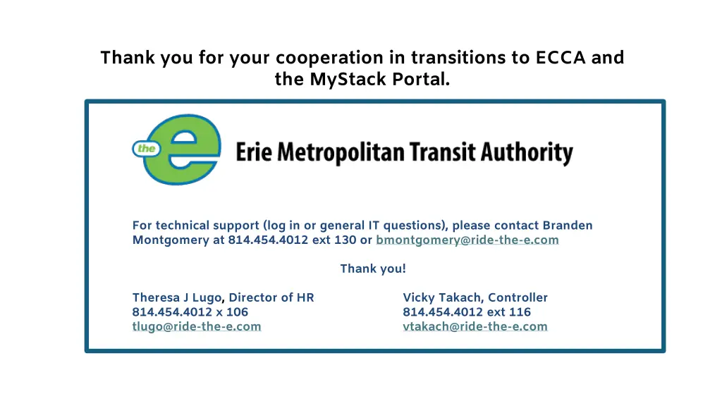 thank you for your cooperation in transitions