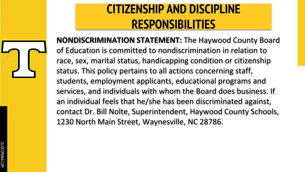 citizenship and discipline responsibilities 14