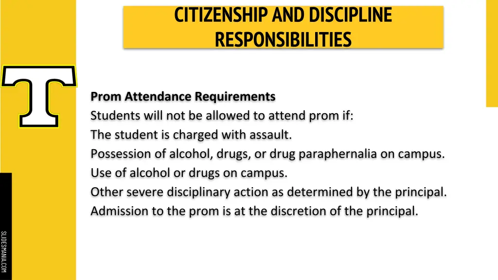 citizenship and discipline responsibilities 19