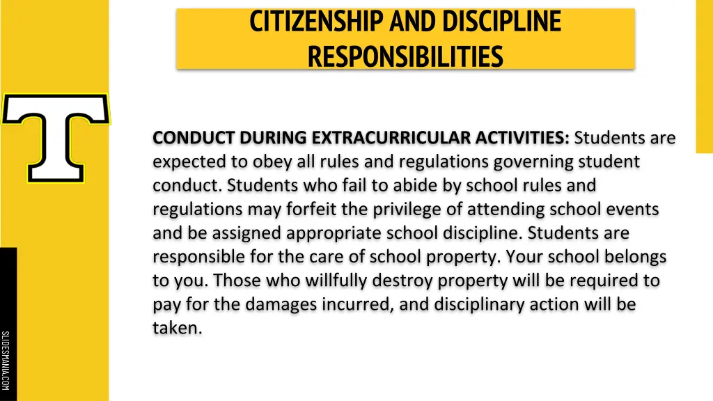 citizenship and discipline responsibilities 5
