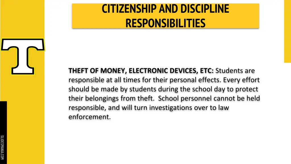 citizenship and discipline responsibilities 8