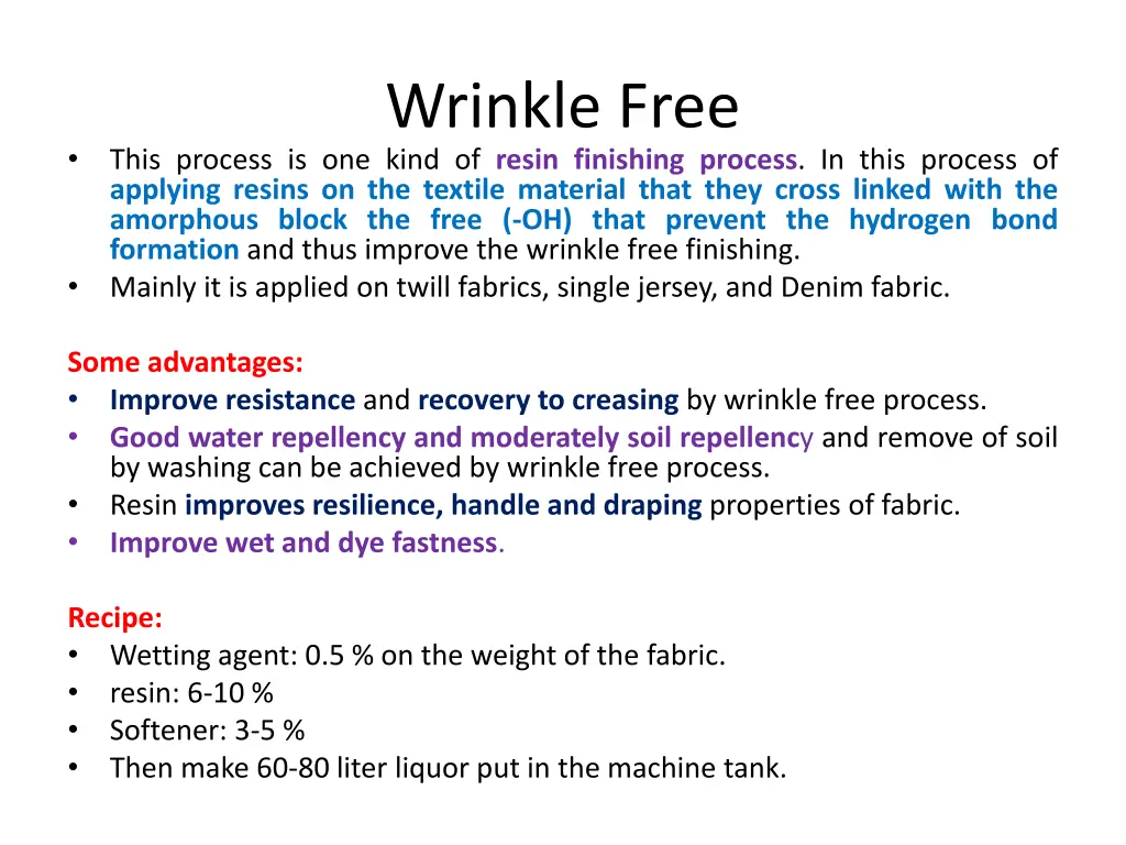 wrinkle free
