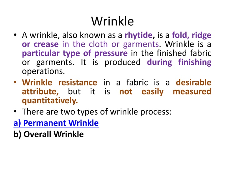 wrinkle