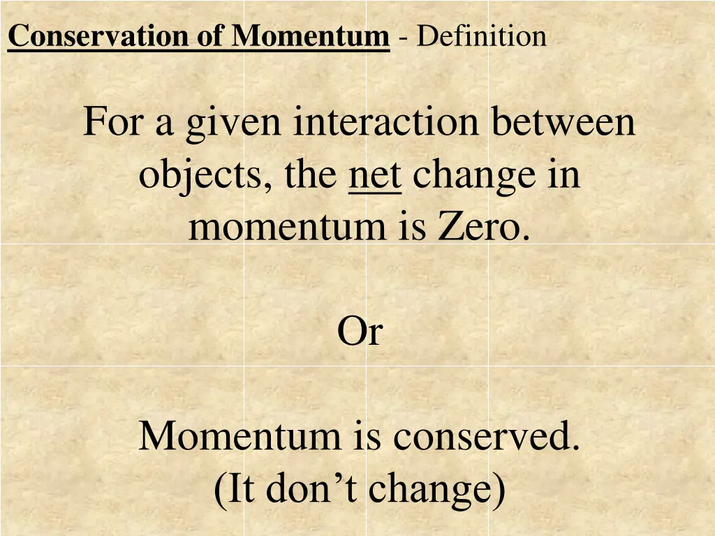 conservation of momentum definition