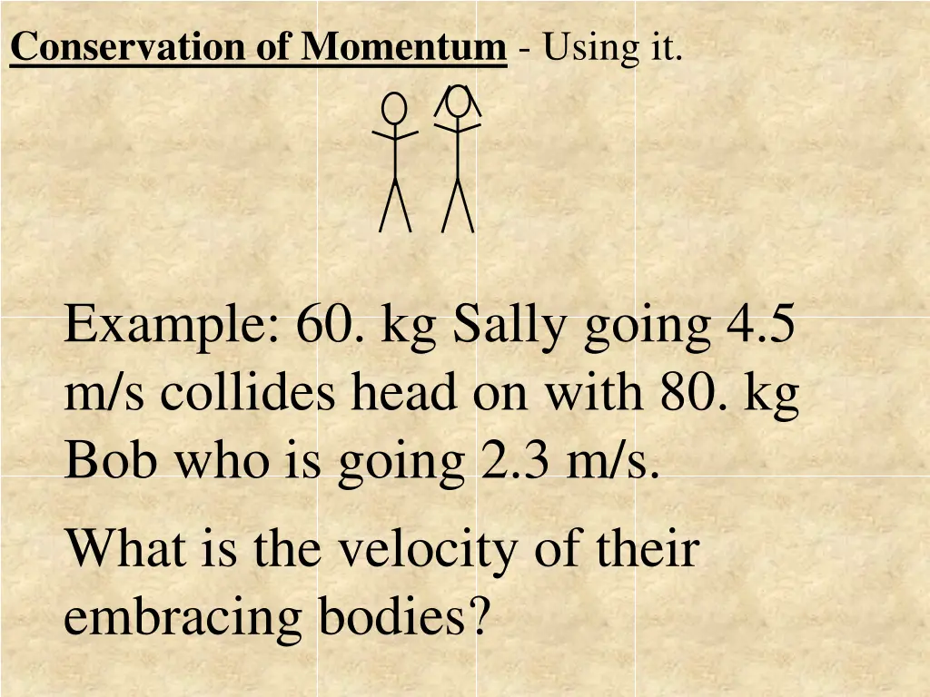 conservation of momentum using it