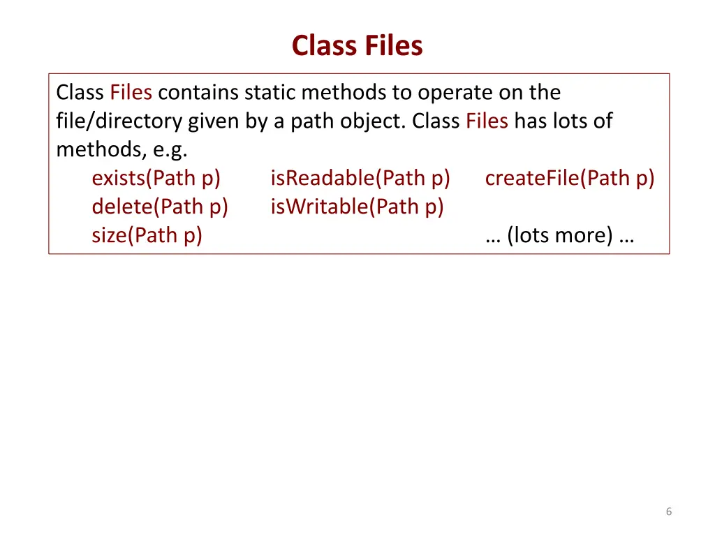 class files