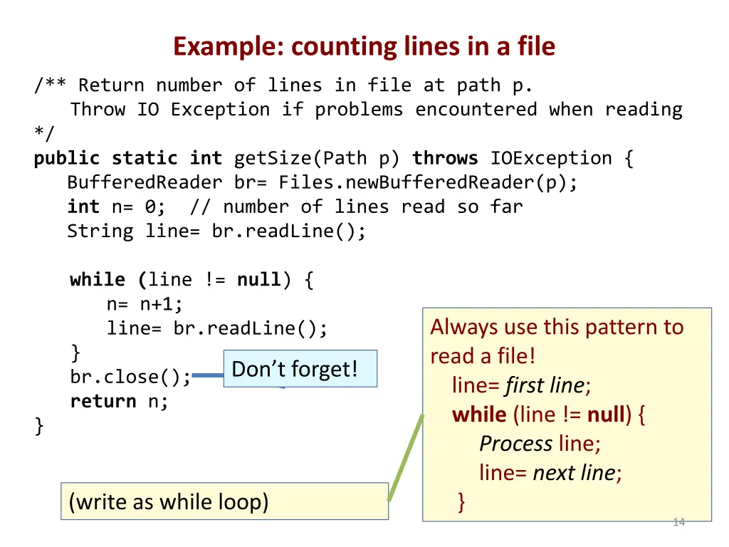 example counting lines in a file